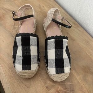 Women's kate spade Black & White Espadrille Sandals Size 7